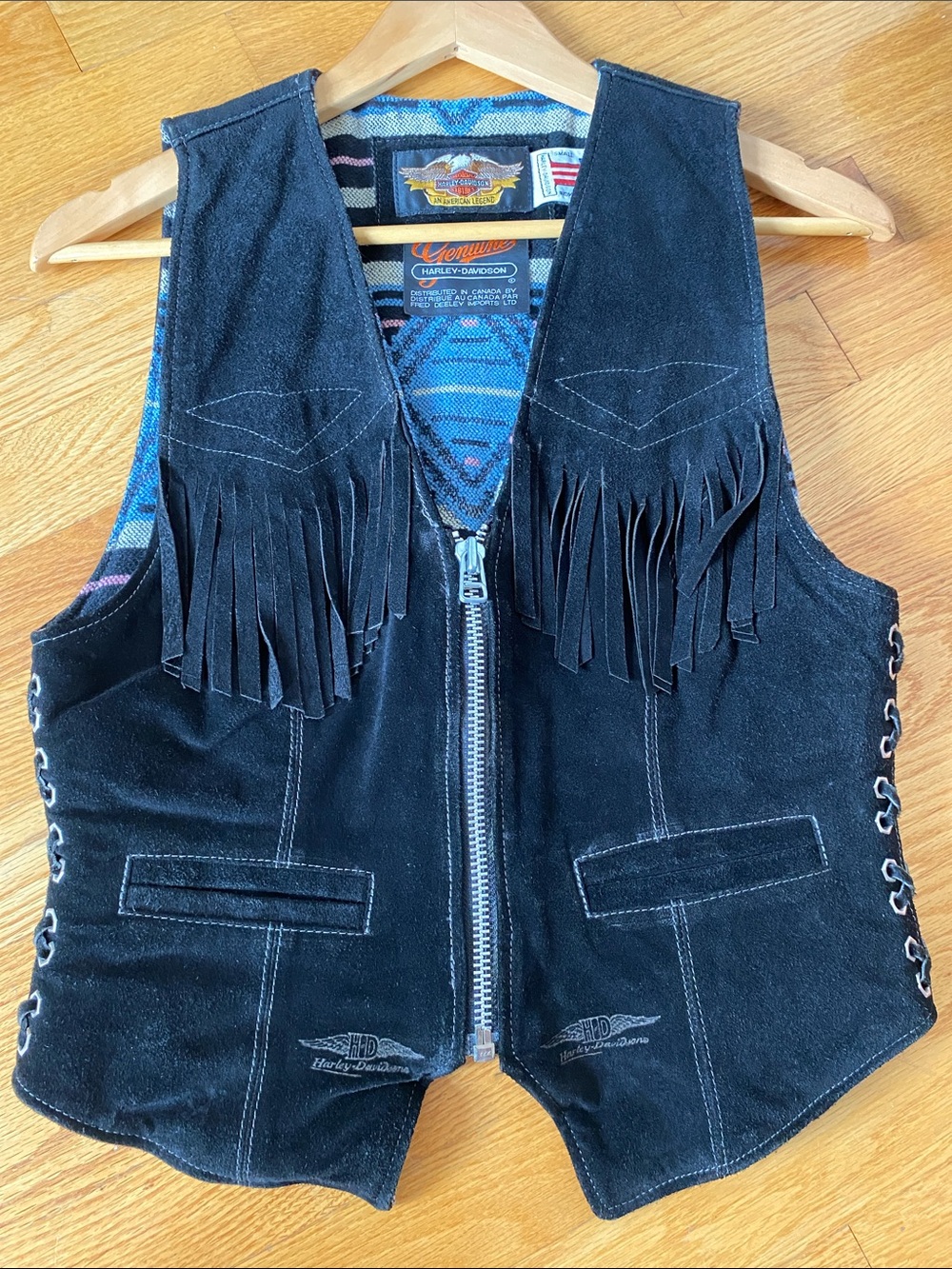 Vintage like new HARLEY DAVIDSON fitted vest small